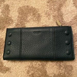 Hammitt wallet, teal color, soft leather with covered rivets new without tags